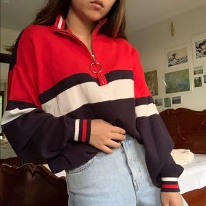 URBAN OUTFITTERS QUARTER-ZIP SWEATER